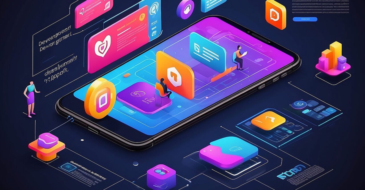 App Development Isometric Vector Infographic